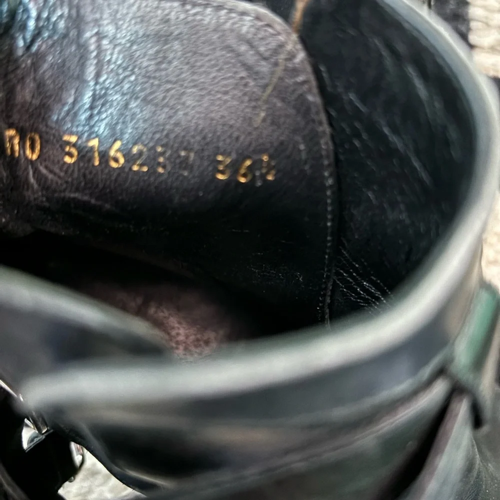 SAINT LAURENT Black calfskin leather Blake 40 jodhpur ankle boots 36.5 - Picture 8 of 8